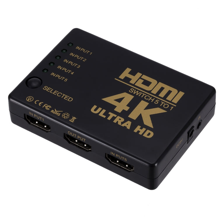 Commutateur HDMI 4K ZMT-968885 avec télécommande, 5 entrées