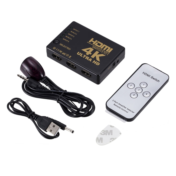 Commutateur HDMI 4K ZMT-968885 avec télécommande, 5 entrées