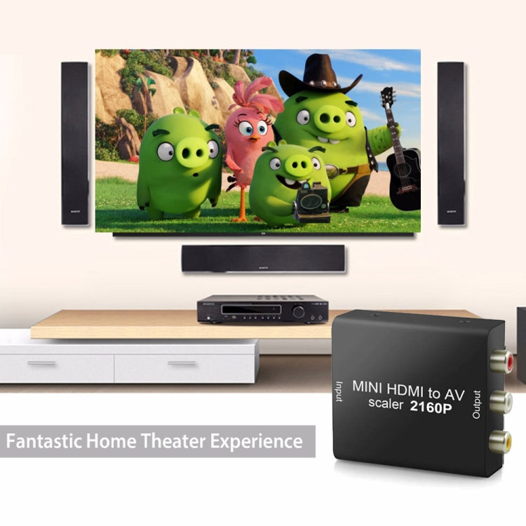 Convertisseur de signal vidéo composite mini HDMI vers AV/CVBS, Mini HDMI to AV / CVBS
