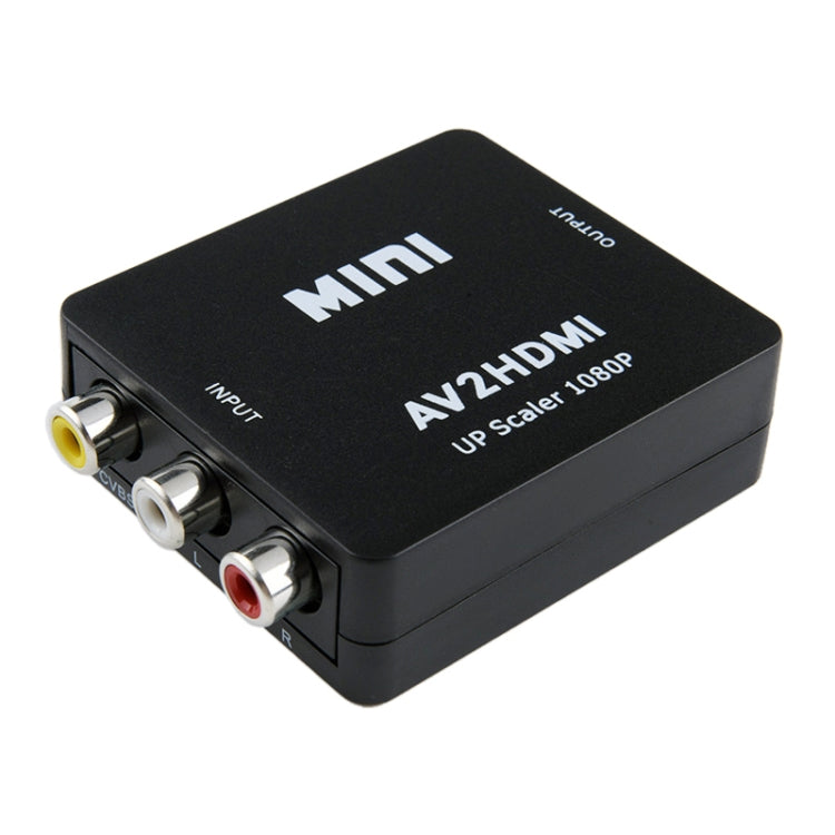 HOWEI HW-2105 Mini AV CVBS/L+R to HDMI Audio Converter Adapter, Supports 1080P Scaler, HW-2105 AV to HDMI