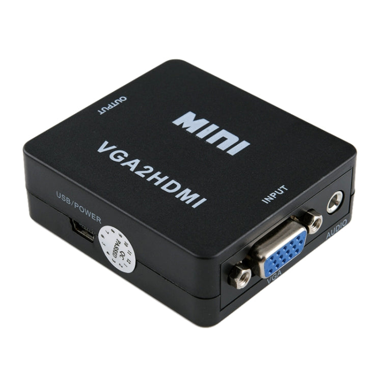 HOWEI HW-2107 HD 1080P Mini VGA vers HDMI Scaler Box Convertisseur Audio Vidéo Numérique
