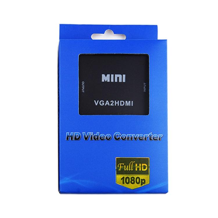 HOWEI HW-2107 HD 1080P Mini VGA vers HDMI Scaler Box Convertisseur Audio Vidéo Numérique