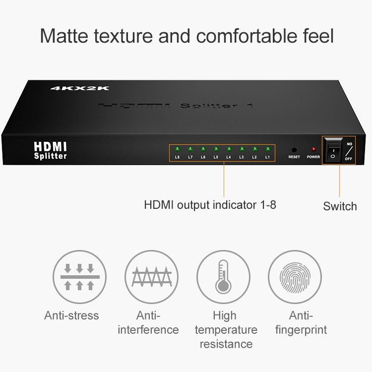 Répartiteur HDMI 1 x 8 Full HD pour PC et Gaming 4K