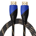 1.8m HDMI 1.4 Version 1080P Black and Blue Woven Mesh Cable HDMI Male to HDMI Male Audio Video Connector Adapter Cable, Length: 1.8m