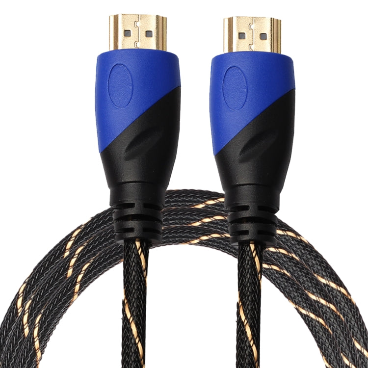 1.8m HDMI 1.4 Version 1080P Black and Blue Woven Mesh Cable HDMI Male to HDMI Male Audio Video Connector Adapter Cable, Length: 1.8m