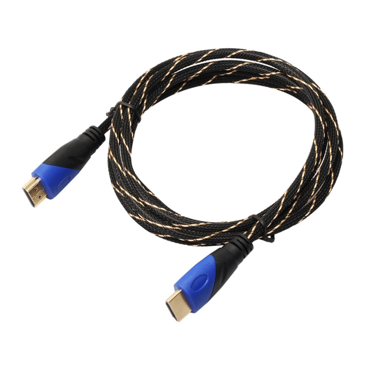 1.8m HDMI 1.4 Version 1080P Black and Blue Woven Mesh Cable HDMI Male to HDMI Male Audio Video Connector Adapter Cable, Length: 1.8m