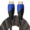 15m HDMI 1.4 Version 1080P Woven Net Blue-Black Line Male to Male HDMI Audio Video Adapter Cable, Length: 15m