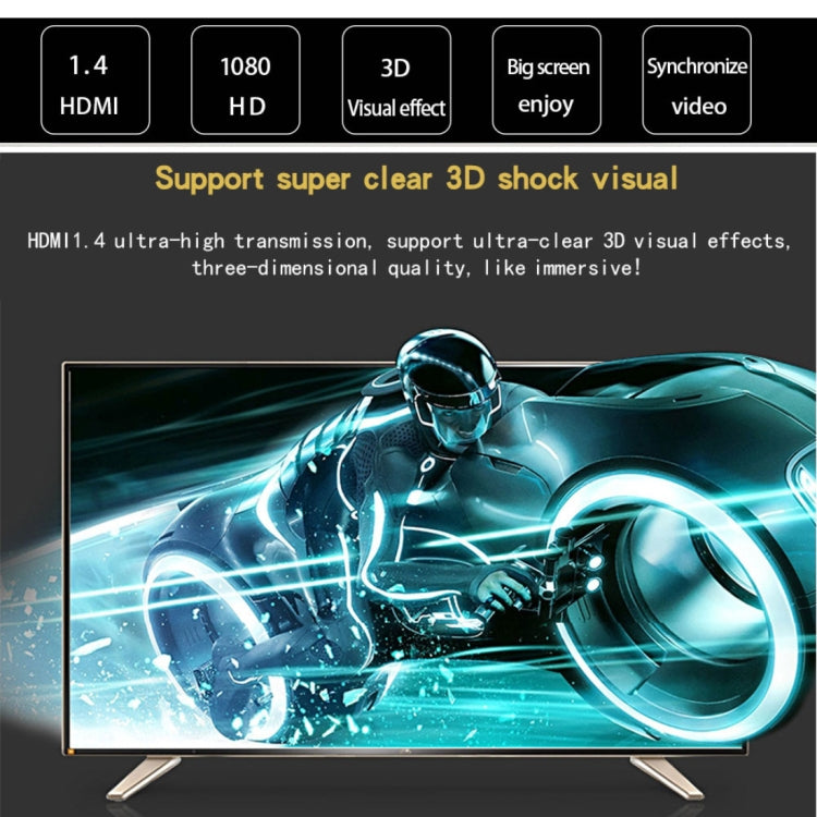 15m HDMI 1.4 Version 1080P Woven Net Blue-Black Line Male to Male HDMI Audio Video Adapter Cable, Length: 15m