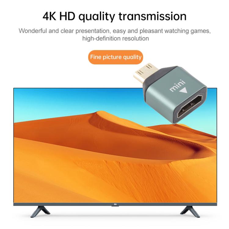 Gold Plated Mini HDMI Male to HDMI Female Head Adapter, Mini HDMI Male to HDMI Female