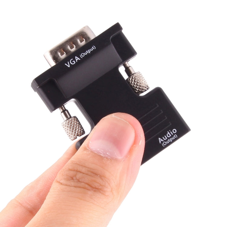 HDMI Female to VGA Male Converter Adapter with Audio Output for Projector, Monitor, TV, HDMI to VGA+Audio