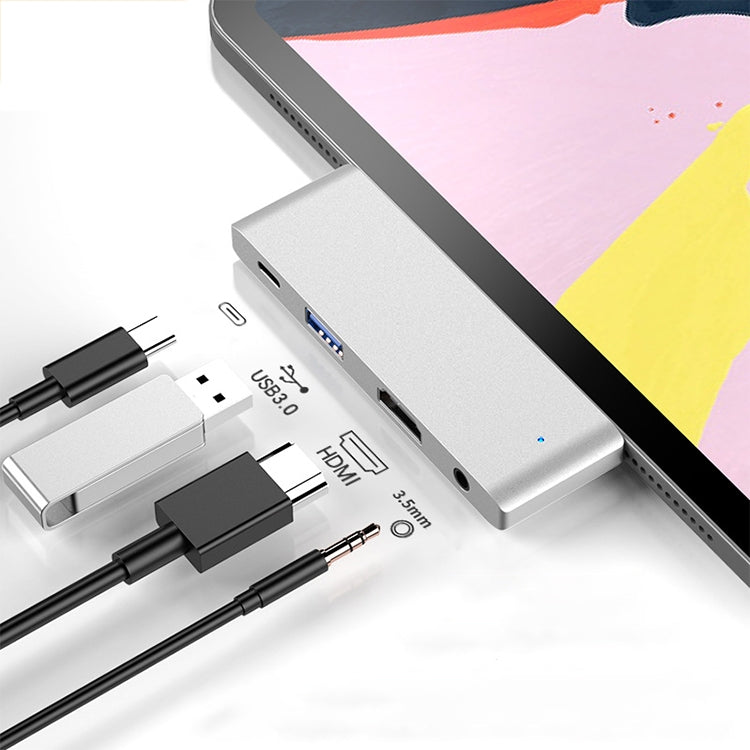 Adaptateur Hub 4 en 1 Type-C pour PC et iPad Pro