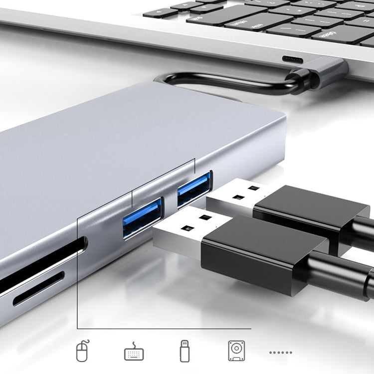 Adaptateur HUB 8 en 1 USB-C pour PC Gaming et Multimédia
