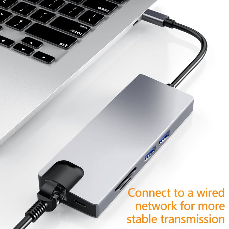 Adaptateur HUB 8 en 1 USB-C pour PC Gaming et Multimédia