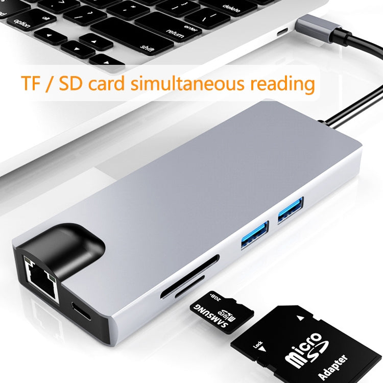 Adaptateur HUB 8 en 1 USB-C pour PC Gaming et Multimédia