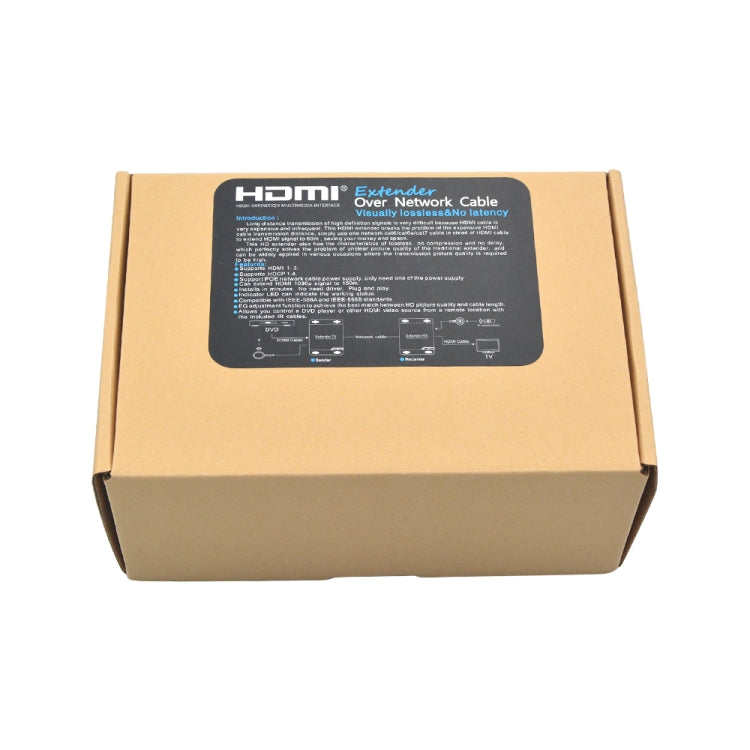 Lossless and zero-latency visual HDMI extender over 150m network cable, 150m