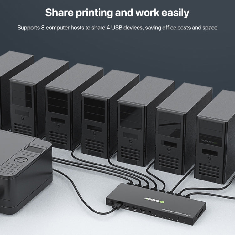AIMOS AM-KM804 USB 8-in 4-out, AM-KM804