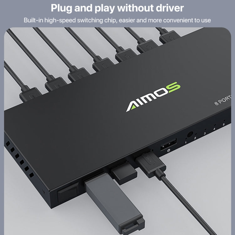 AIMOS AM-KM804 USB 8-in 4-out, AM-KM804