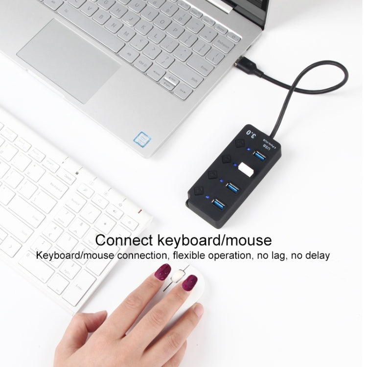 Répartiteur USB 3.0 Onten 5301 pour PC avec interrupteur
