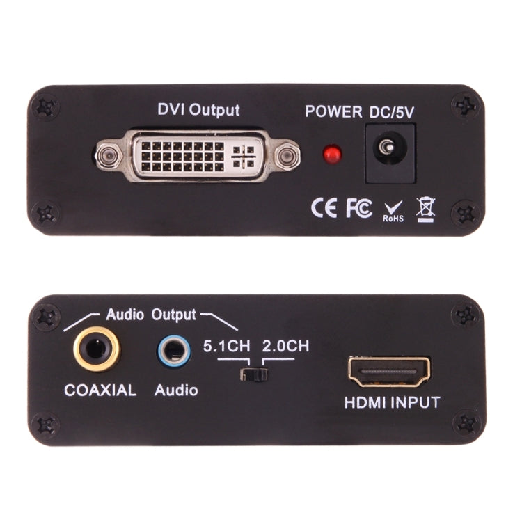 NEWKENG X5 HDMI to DVI with 3.5mm Coaxial Audio Output Video Converter, X5 HDMI to DVI with Audio