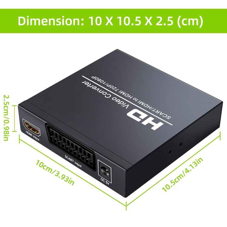 Convertisseur HDMI 720P/1080P pour PC et gaming NK-8S