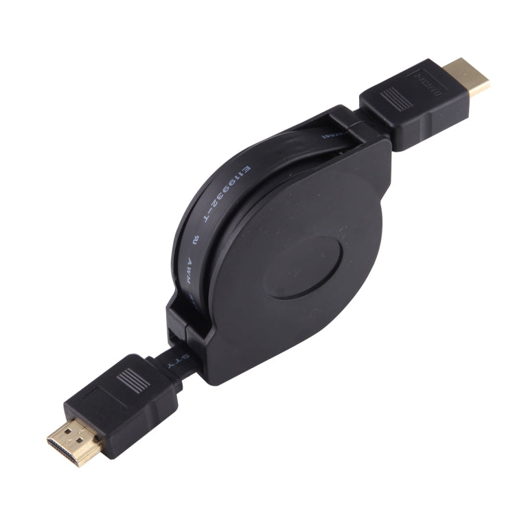 1m Retractable HDMI Male to HDMI Male Audio Video Connector Adapter Cable with Mini HDMI and Micro HDMI Adapters for HDTV Monitor and Projector and PC and Cameras and Tablets and Smartphones