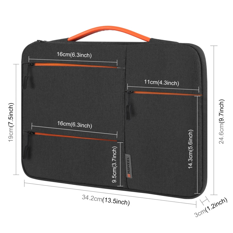 HAWEEL 13.0 Inch Zipper Sleeve Case for Laptop, Handbag for Macbook, Samsung, Lenovo Thinkpad, Sony, DELL Alienware, CHUWI, ASUS, HP, 13-13.5 Inch Laptops, 13.0-13.5 inch, 13.0 inch