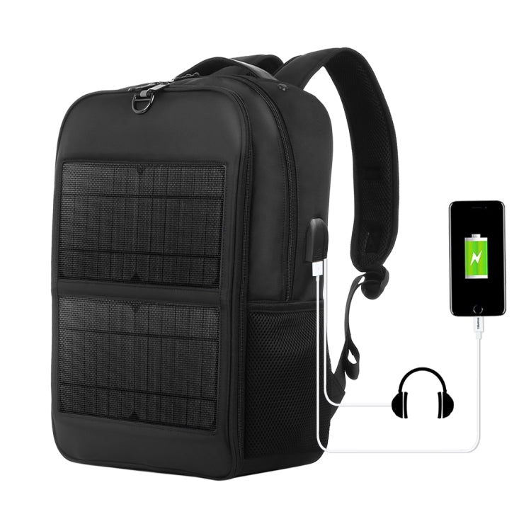 HAWEEL 14W Solar Panel Laptop Backpack with Handle and USB 5V/2.1A Max Charging Port, 14W Backpack 2