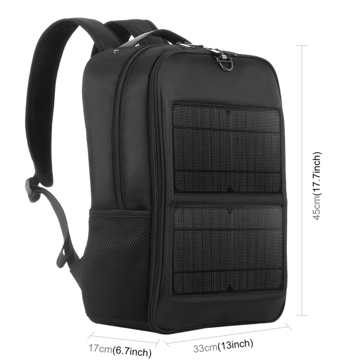 HAWEEL 14W Solar Panel Laptop Backpack with Handle and USB 5V/2.1A Max Charging Port, 14W Backpack 2