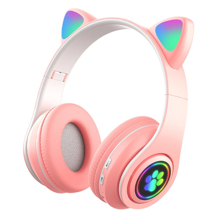 B39 Wireless Bluetooth Headset with LED Gradient Light, Cat Ear Design