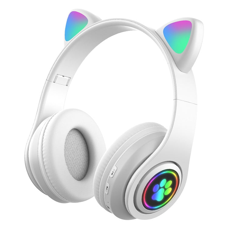 B39 Wireless Bluetooth Headset with LED Gradient Light, Cat Ear Design