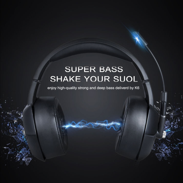 Casque Gaming ONIKUMA K6 avec Micro, Bass et Lumières RVB