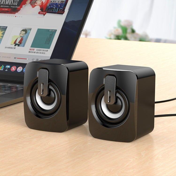 Mini haut-parleur USB 2.0 pour PC et gaming - Non lumineux