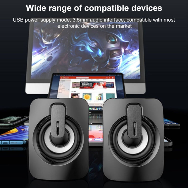 Haut-parleur USB 2.0 éclairé pour PC et smartphone - A2