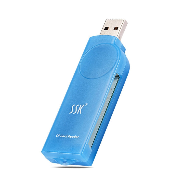 Lecteur de carte externe d'interface USB 2.0 SSK SCRS028, prend en charge la carte CF/MD