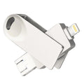 Disque Flash Twister 256 Go : Micro USB, USB et Lightning