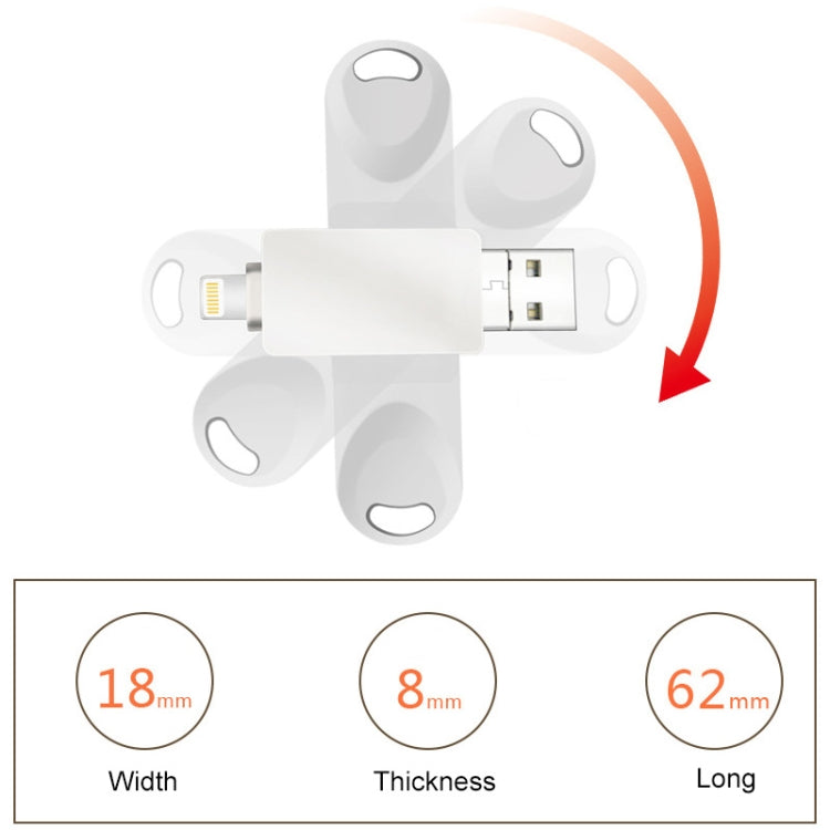 Disque Flash Twister 256 Go : Micro USB, USB et Lightning