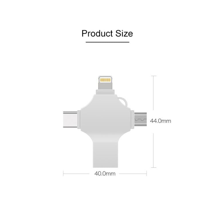 Disque Flash 128 Go 4 en 1 : USB-C, Micro USB, USB 3.0