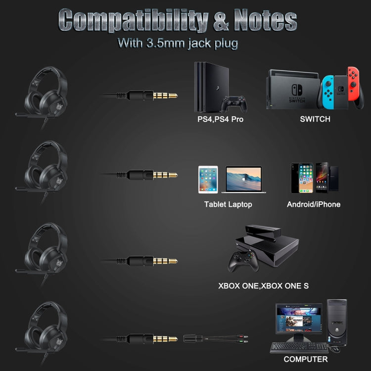 Casque Gaming ONIKUMA K19 avec Micro Réglable