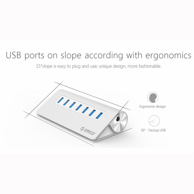 HUB USB 3.0 ORICO M3H7-V1 pour PC avec 7 ports et 30 W