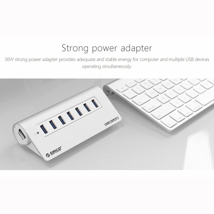 HUB USB 3.0 ORICO M3H7-V1 pour PC avec 7 ports et 30 W