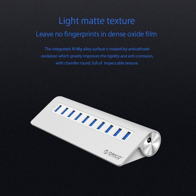 HUB USB 3.0 10 Ports Aluminium pour PC et Gaming - ORICO