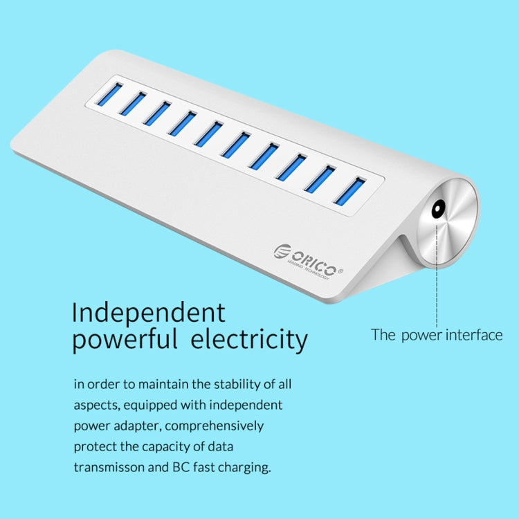 HUB USB 3.0 10 Ports Aluminium pour PC et Gaming - ORICO