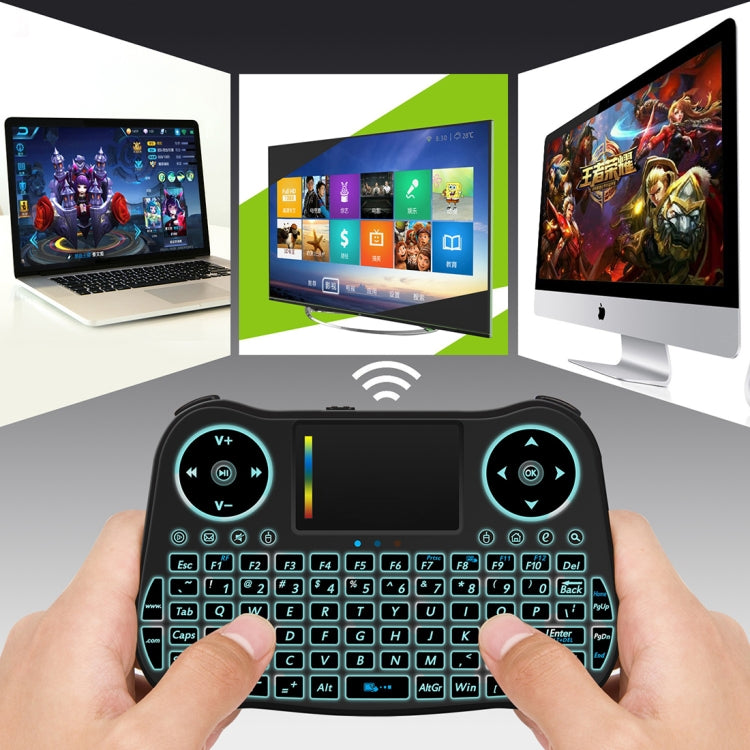 Mini clavier sans fil QWERTY rétroéclairé pour PC et TV