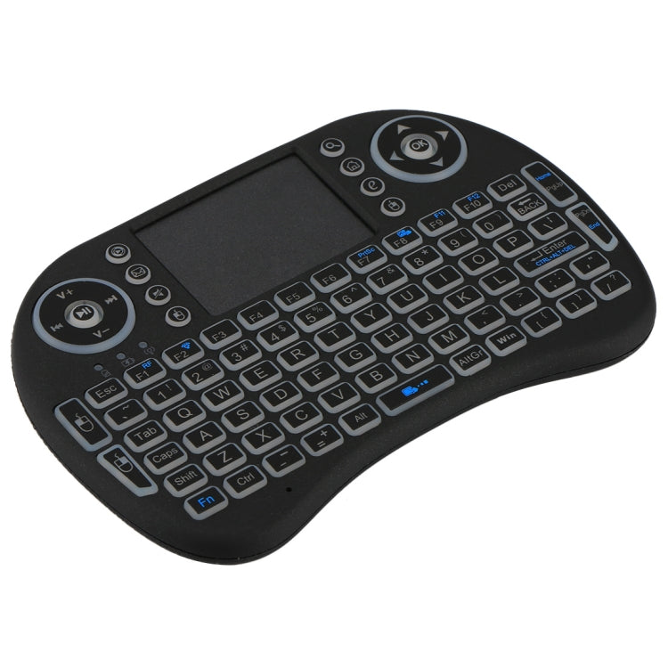 Clavier QWERTY sans fil Mini i8 2,4 GHz avec rétroéclairage coloré, pavé tactile et contrôle multimédia pour PC, Android TV BOX, lecteur X-BOX, smartphones, Change Colorful Backlight