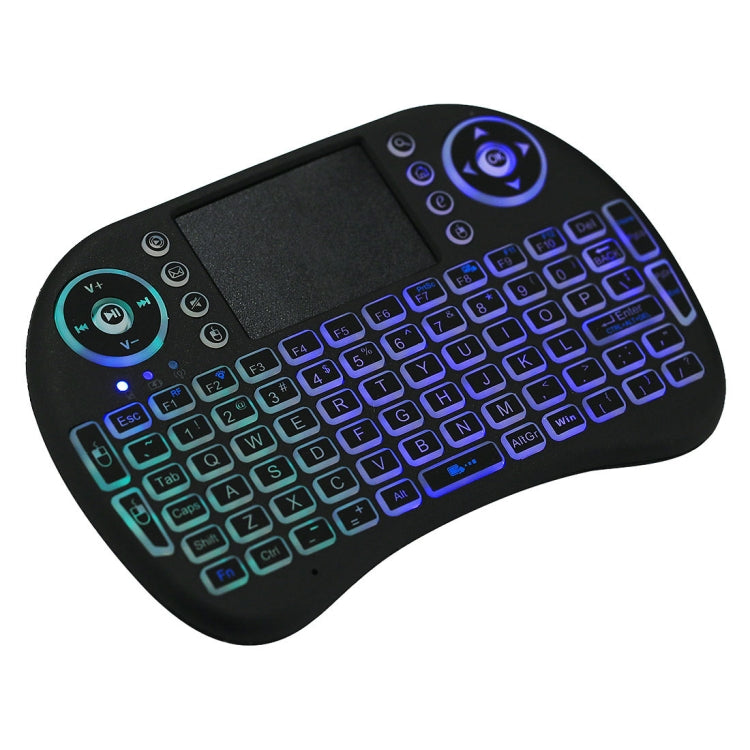 Clavier QWERTY sans fil Mini i8 2,4 GHz avec rétroéclairage coloré, pavé tactile et contrôle multimédia pour PC, Android TV BOX, lecteur X-BOX, smartphones, Change Colorful Backlight
