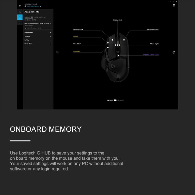 Logitech G502 HERO Gaming Mouse - 11 buttons, 2.1 m