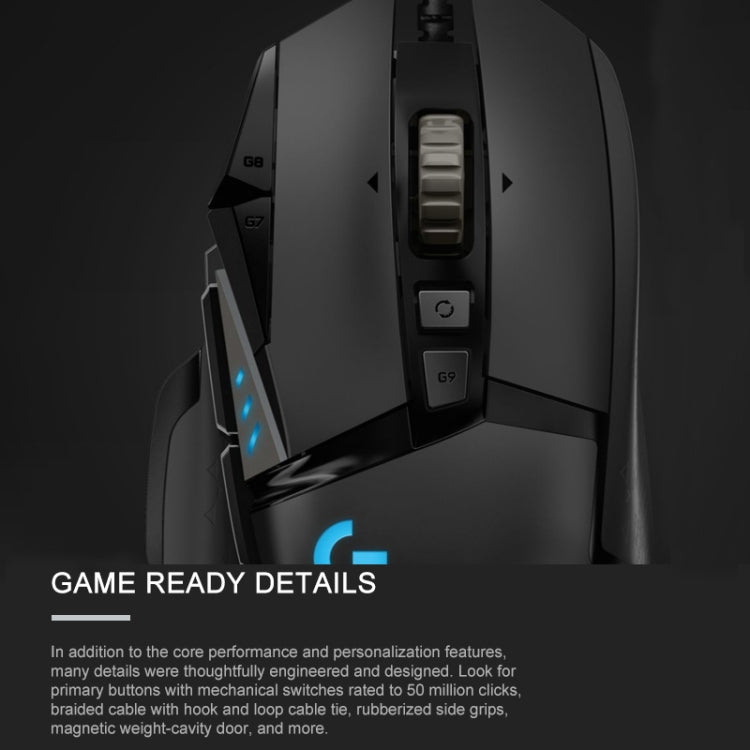 Logitech G502 HERO Gaming Mouse - 11 buttons, 2.1 m