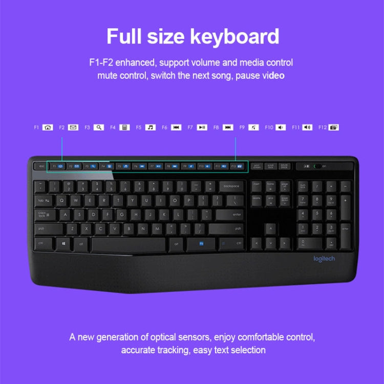 Logitech MK345 Wireless Keyboard and Mouse for Gaming PC
