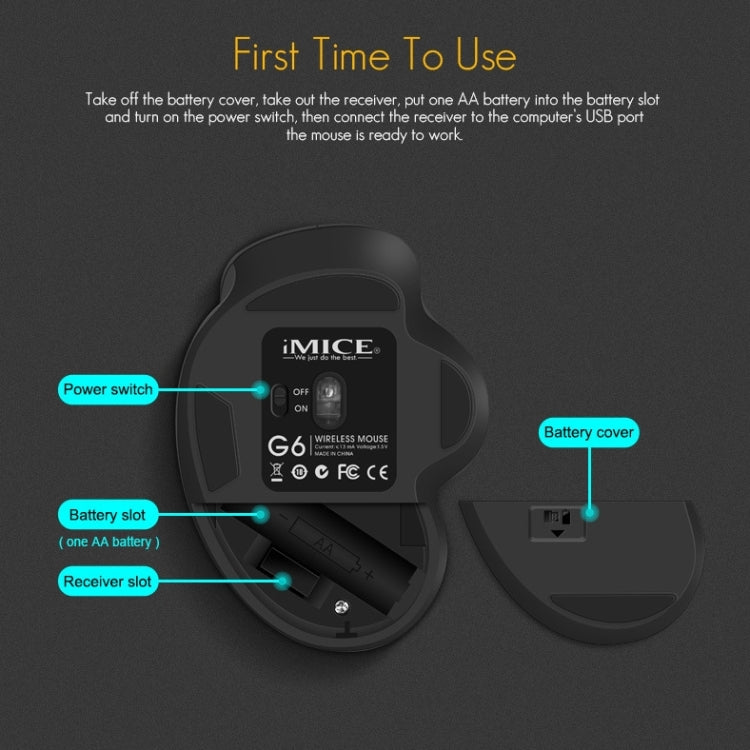 Souris Gaming Sans Fil iMICE G6 : Précision et Confort
