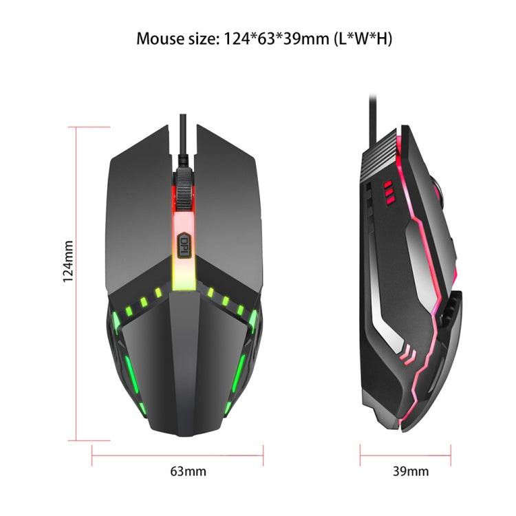 HXSJ S200 USB 1600 dpi Gaming Mouse - Wired, 4 Keys
